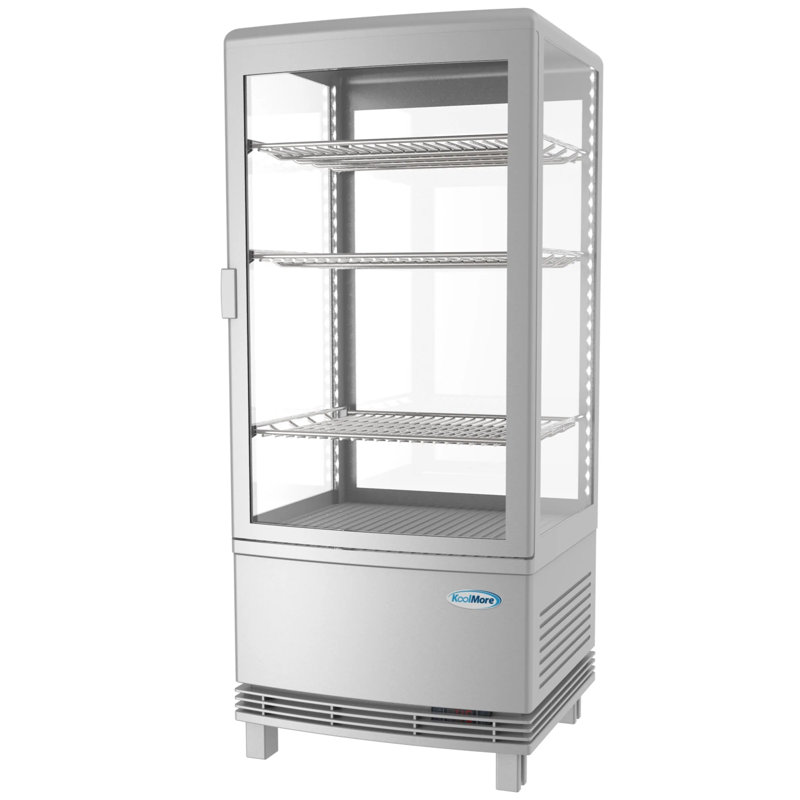 17 in. Black Countertop Display Refrigerator - 3 Cu Ft. CDCU-3C-BK, Gray