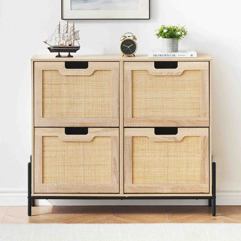 16 Pair Shoe Storage Cabinet, Oak