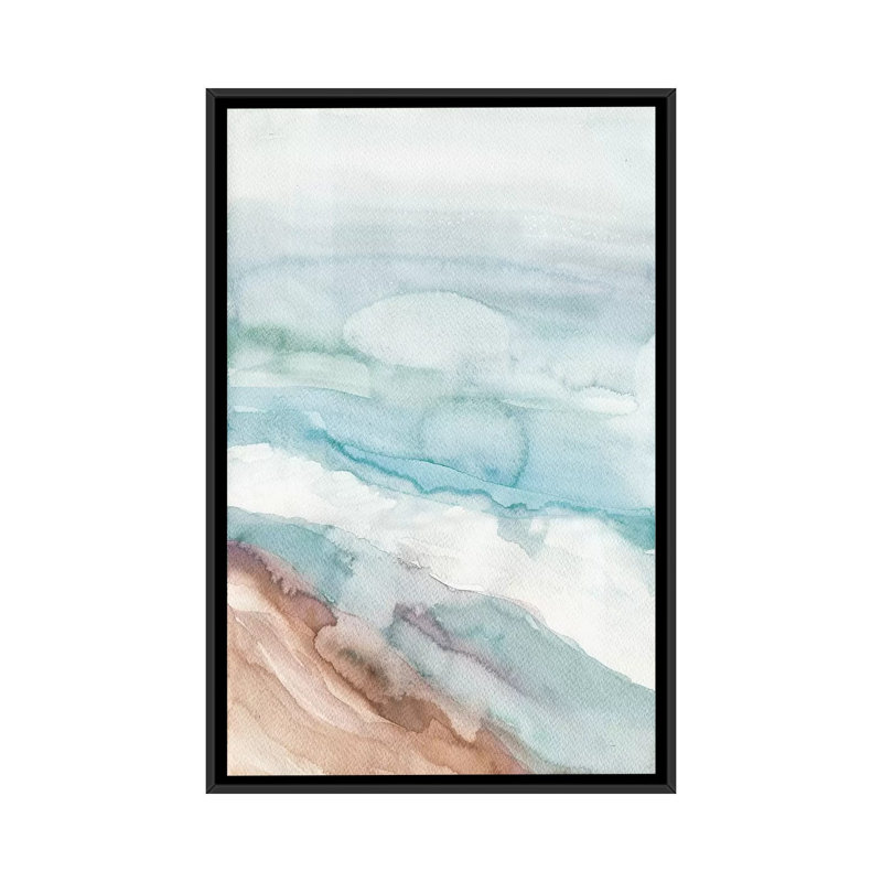 «Ocean Breeze», impression sur toile, H 26 po x l 18 po x P 1,5 po, Toile avec cadre noir, Pas de tapis