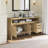 60" Wood Modern 3-Door Sideboard With Solid Wood Veneer-116970429
