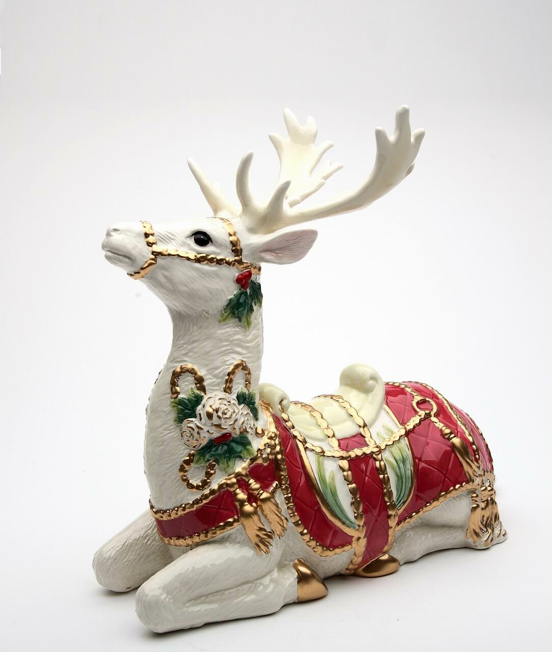 The Holiday Aisle® Stanger Christmas Deer Sitting Figurine & Reviews ...
