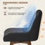 Tabouret de bar pivotant extra large à 360 ° avec siège à ressorts ensachés et base en bois massif-1316730337