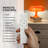 Orange Mushroom LED Lamp, Dimmable Mid-Century Retro Table Lamp With 3 Light Temperatures And Remote