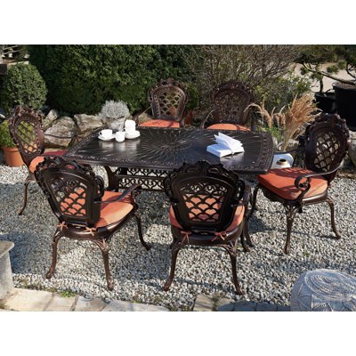 Fraley 6 Seater Dining Set with Cushions