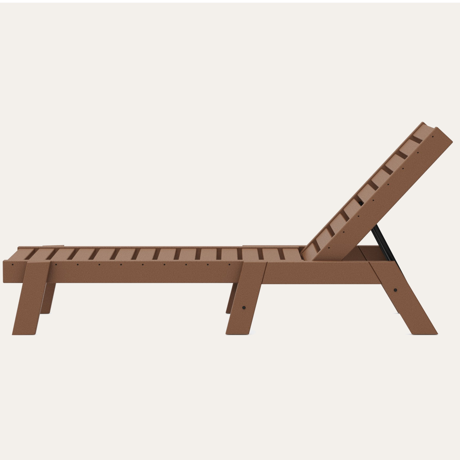 POLYWOOD® Captain 25" Patio Chaise Lounge, Dark Teak