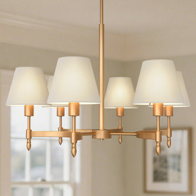 Luminaire de lustre de ferme de 27 pouces avec abat-jour en métal