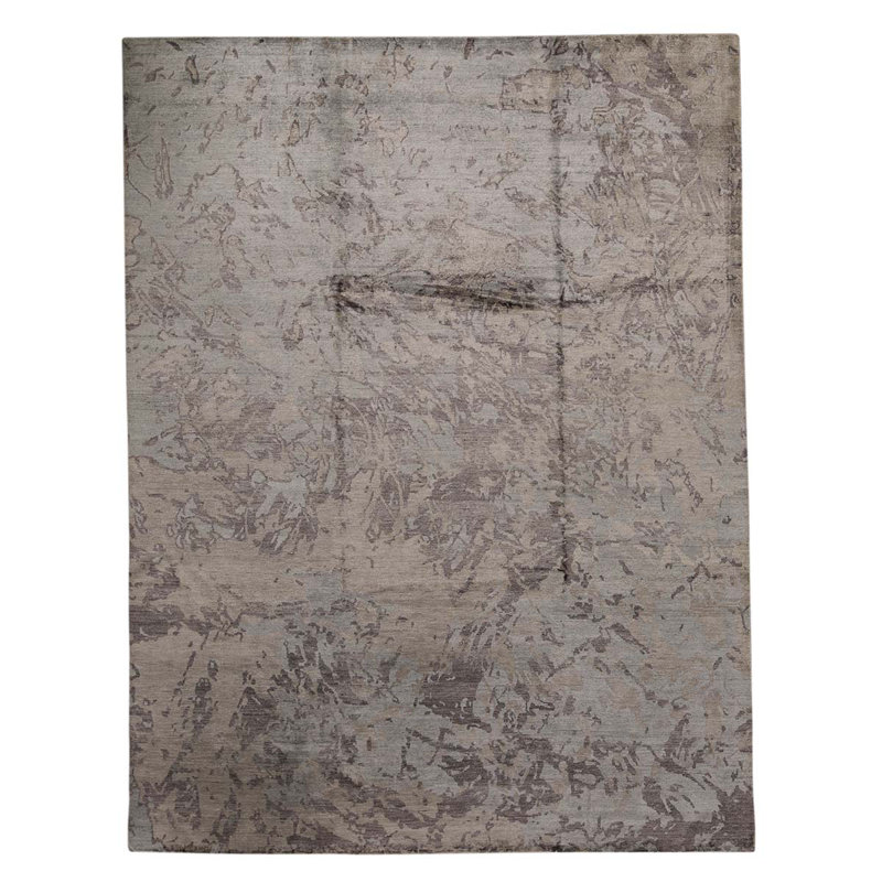 High-Quality Hand-Knotted Gray/Brown Area Rug
