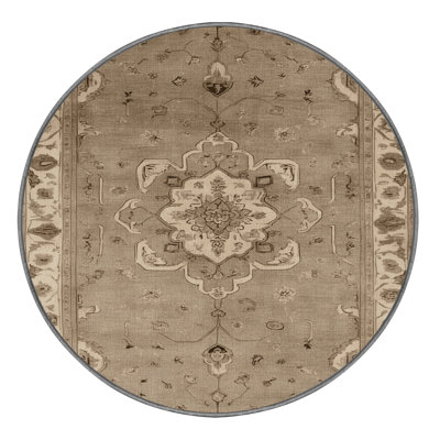 Tapis gris Tabriz lavable à la machine