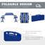 Senecal Rectangular Metal Outdoor with Umbrella Hole Camping Table - 84.5 cm W 64.5 cm D