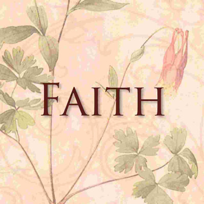 Faith Botanical - art textuel sur toile tendue