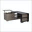 Table basse à plateau relevable Farmhouse avec portes de grange, prise de courant et roulettes-129414929