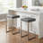 Bybee Upholstered Faux Leather Counter Stool with Stainless Steel Frame