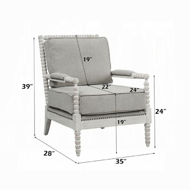 Chaise d'appoint Saraid, Gris