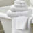 White Six-piece Turkish Bath Towel Set, 100% Pure Cotton, Includes 2 Bath Towels + 2 Hand Towels + 2 Face Towels. Soft And Skin-friendly, Highly Absorbent, Simple And Practical.-4086295