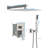 12 Inch Wall Mounted Shower System Rain Mixer Shower Combo Set Square Shower Head with Hand Shower-102193248