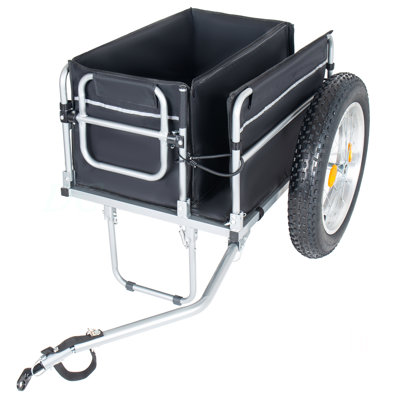 Upgraded 23"X4.0 Fat Tires Bike Cargo Trailer, 150LBS Load Capacity Heavy-Duty Bicycle Wagon Cart, Foldable Compact Storage, Universal Safe Hitch System, For Camping, Groceries & Hauling Essentials