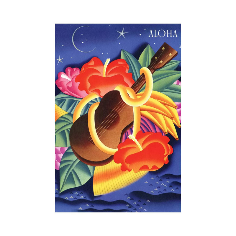 Aloha, 1940s Hawaii by Piddix - Wrapped Canvas Print, 101.6 cm H x 66.04 cm W x 3.175 cm D