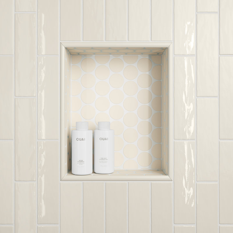 Marin 2.5" x 10" Porcelain Mosaic Wall & Floor Tile, Sand Dollar