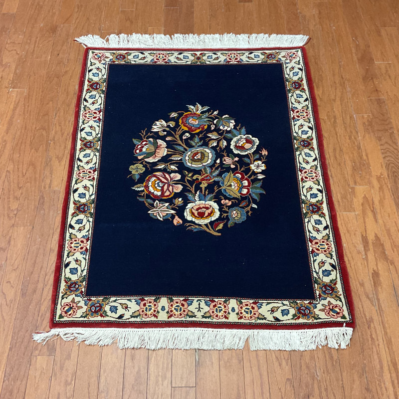  Handmade Qum Wool Rug