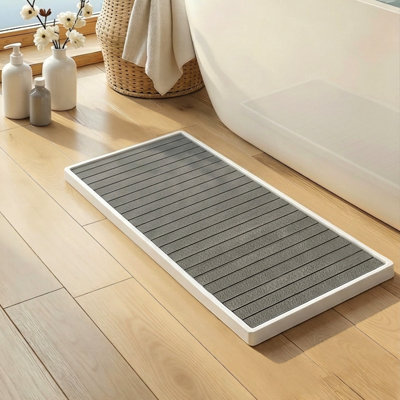 Tapis de bain naturel en bois naturel, antidérapant et facile à nettoyer pour la piscine sauna