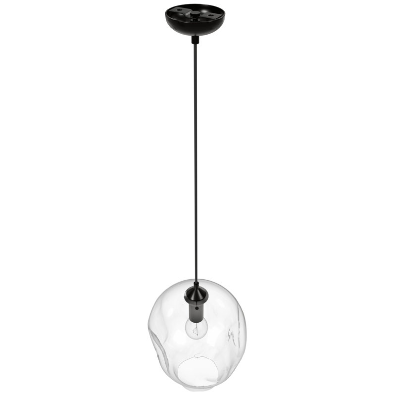 Luminaire suspendu sphère 1 lumière Elmingham, H 171 po x l 9,8 po