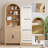 Aterlia 78.7" Arched Storage Bookcase-101404694