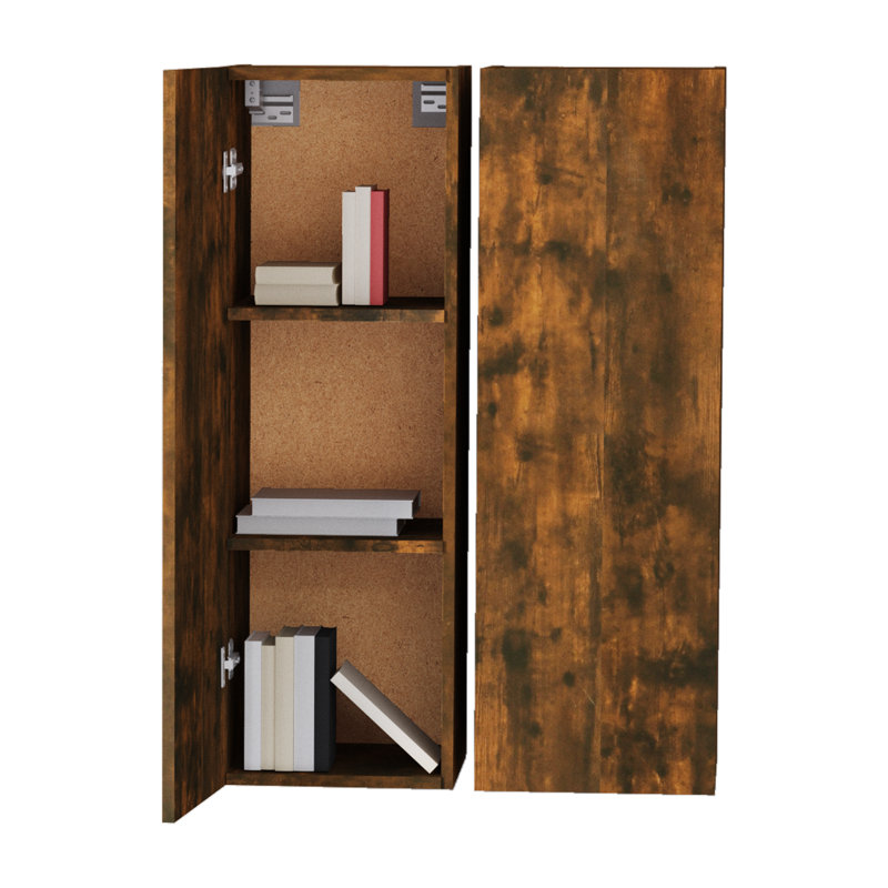 TV Stand for TVs, Smoked Oak