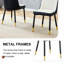 Chaise de salle à manger moderne en cuir PU, ensemble de 2-1788009355-1788009353-1788009358