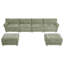 Canapé modulaire de style contemporain de 142 po en forme de U avec coussin de siège extra large, USB et chargeur de type C-204600070