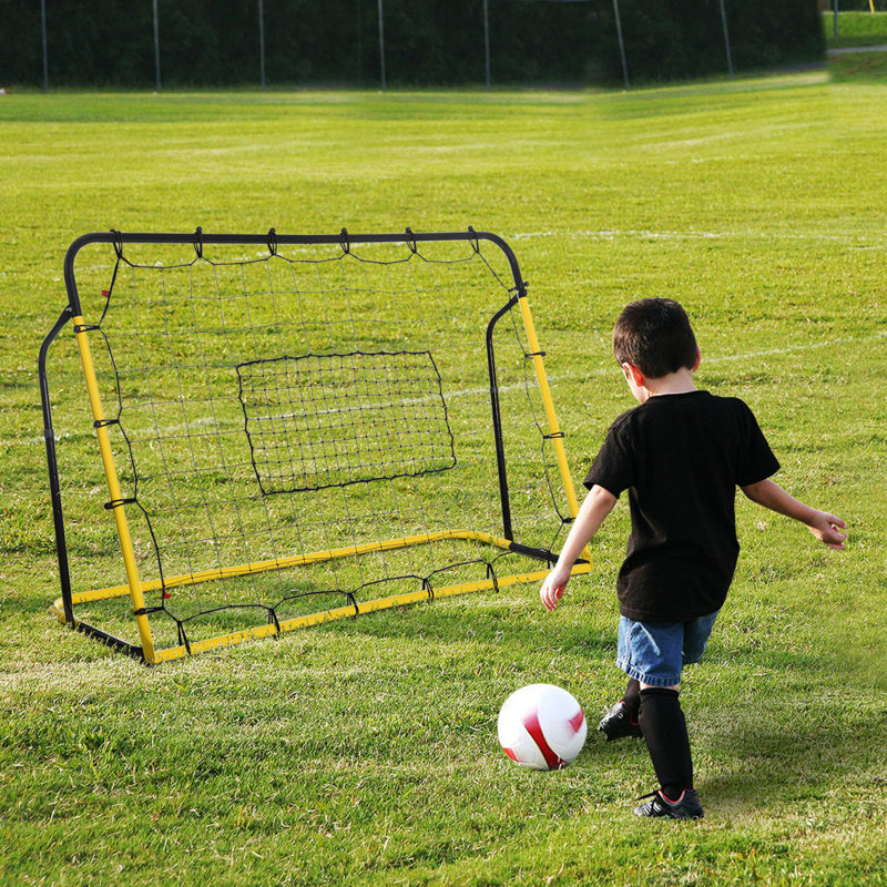 Rebondeur de soccer 6 pi x 4 pi, but de soccer avec 5 angles réglables pour l'entraînement de baseball et de basketball