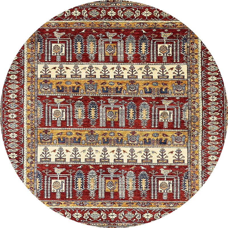 Abstract Indoor Rug, Round 8'