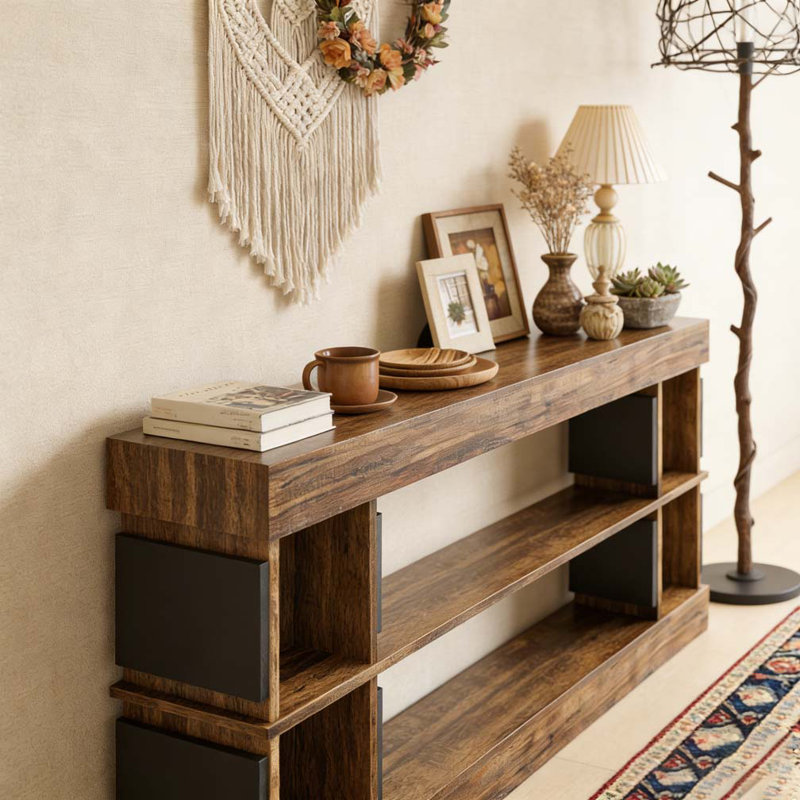 3-Tier Farmhouse Console Table Hallway Sofa Table