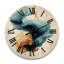 Horloge murale en bois massif Mcclarrie-648199491