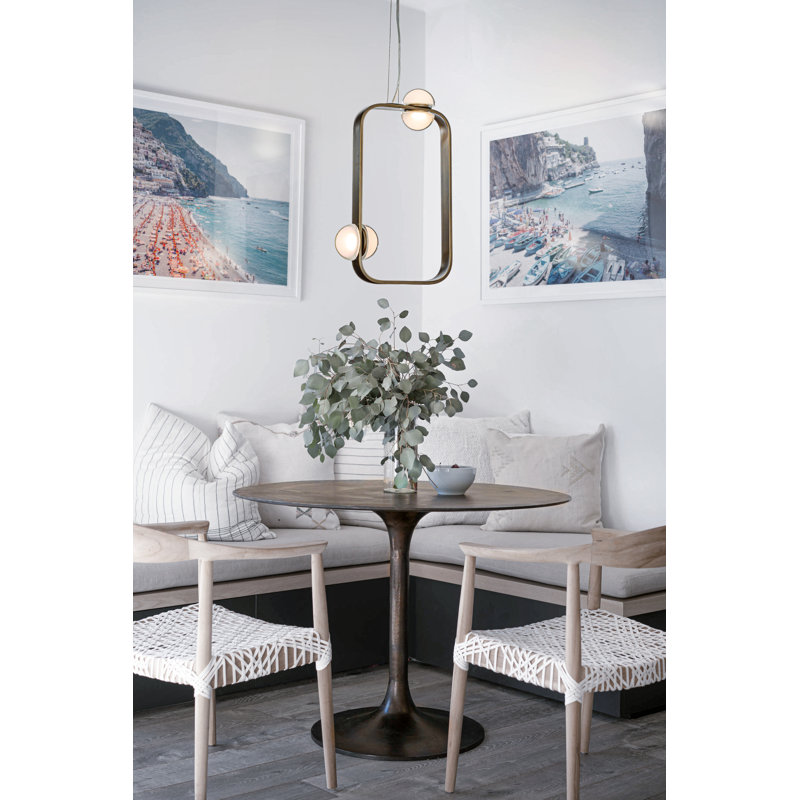 Luminaire suspendu géométrique 4 lumières Ousman