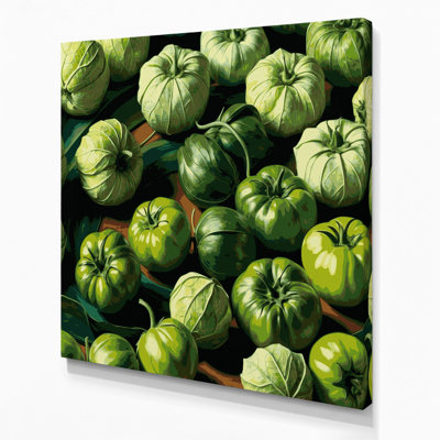 Art mural sur toile vert légumes Tomatillo