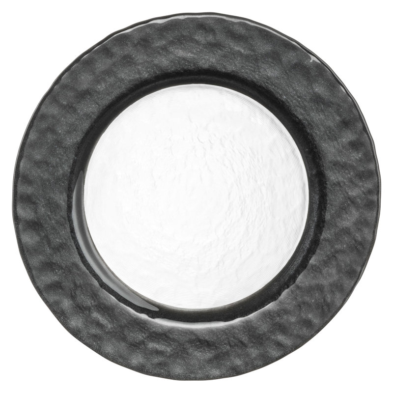 Aerick 34cm Crystal Dinner Plate, Black