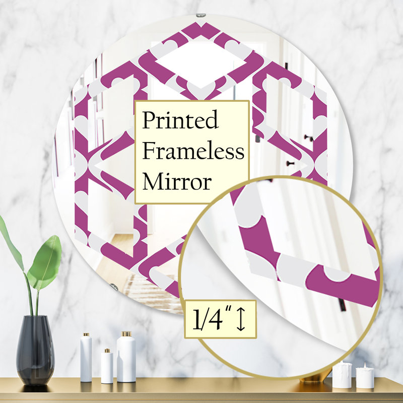 Miroir mural éclectique sans cadre, 31,5 po x 31,5 po