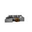 Canapé d'angle modulaire avec méridienne en forme de L et siège profond-1041115894