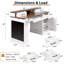 Bureau de ferme 55 "avec armoire de rangement et station de charge (tabourets non inclus)-124406479