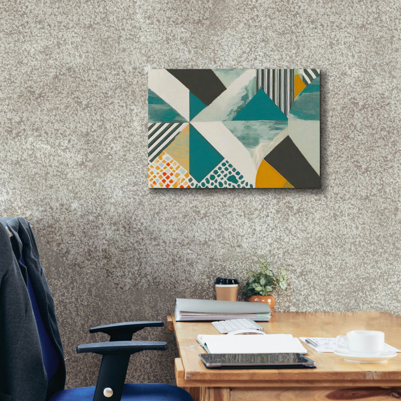 «George géométrie Chaos» par Andreas Magnusson, art mural George George, H 18 po x l 26 po x P 0,75 po