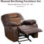 Fauteuil inclinable en cuir reconstitué brun