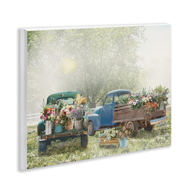 Plaque murale rustique avec fleurs champêtres, design par Nan