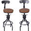 Kalonie Swivel Upholstered Adjustable Height Counter Stool with Metal Frame