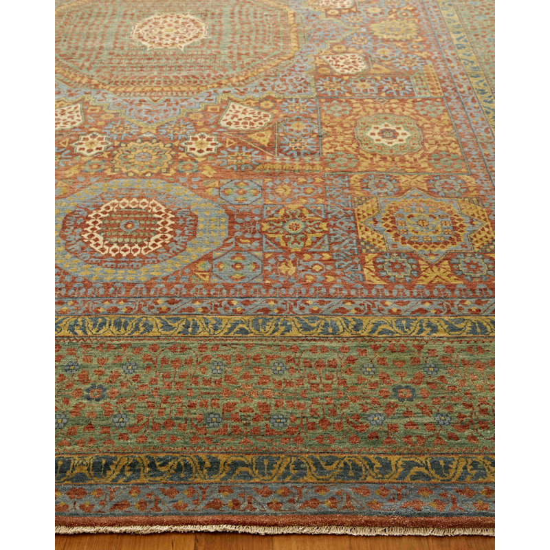Mamluk Wool Oriental Area Rug, Rectangle 14'6" x 19'