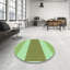 Tapis vert en laine à rayures Hyde-1342822200