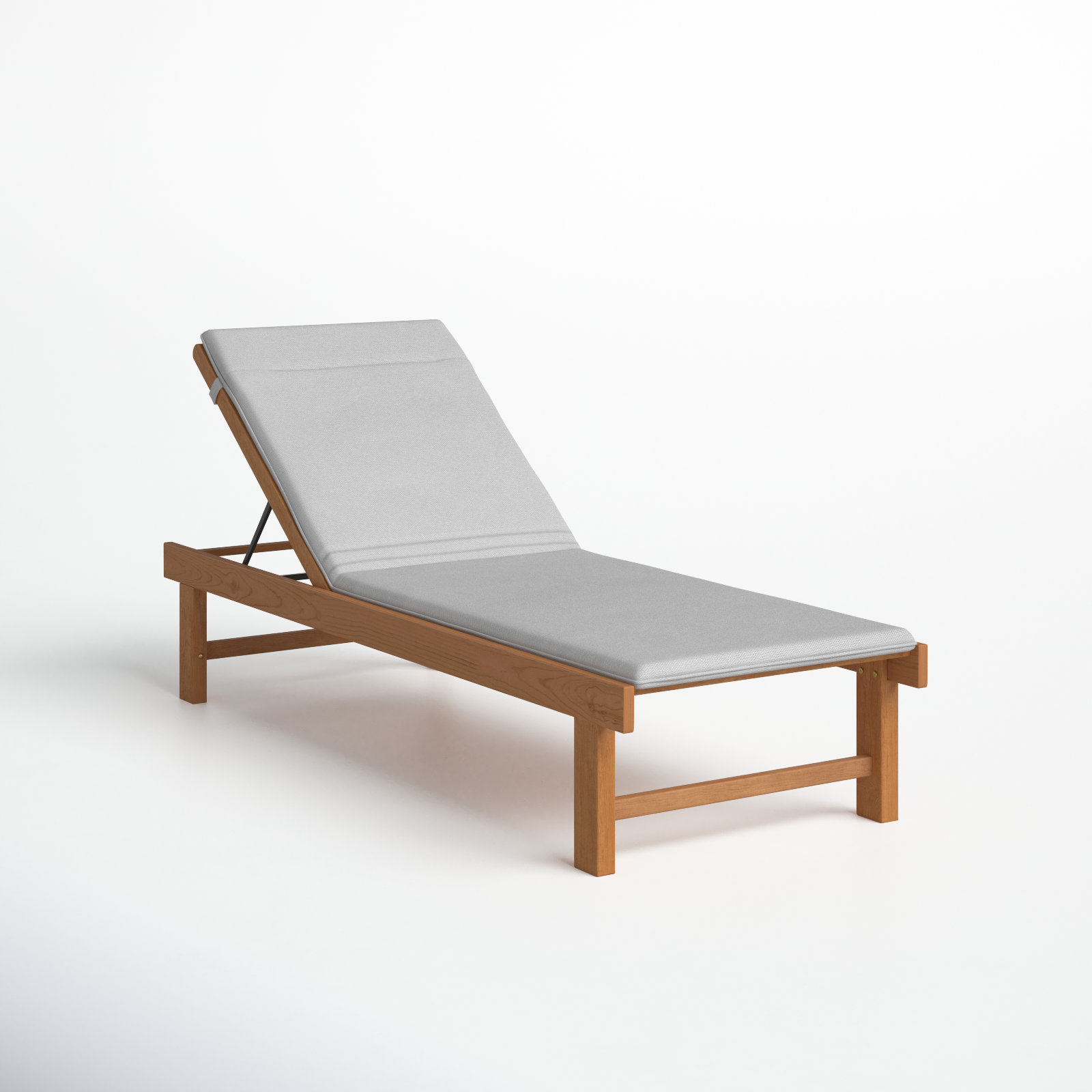 Arnoult 25" Teak Patio Chaise Lounge