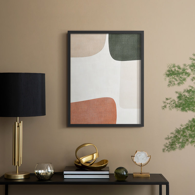 "Abstract", reproduction encadrée prête à être suspendue, H 20 po x l 16 po, Noir