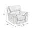 Fauteuil inclinable électrique Tony avec port de chargement USB, microfibre brun sable