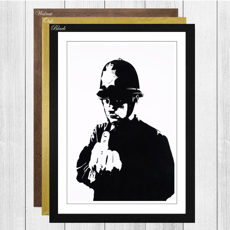 Banksy - Single Picture Frame Painting, Black