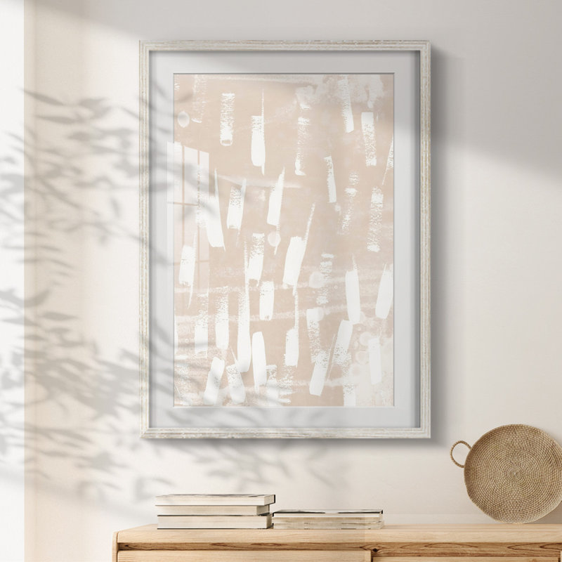 Gravure sur terre IV - impression encadrée, H 19,5 po x l 16,5 po, Blanc